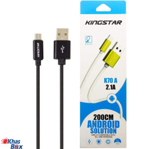 کابل کینگ استار تبدیل USB به microUSB مدل K70 A طول 200سانتی متر