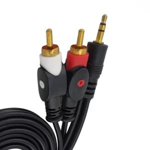 کابل تبدیل 2 به 1 RCA به جک 3.5 میلیمتری رویال مدل r1.5 طول 1.5 متر